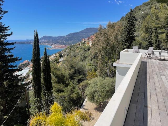 Modern Seaview Villa With Pool Above Monaco Grimaldi  Zewnętrze zdjęcie